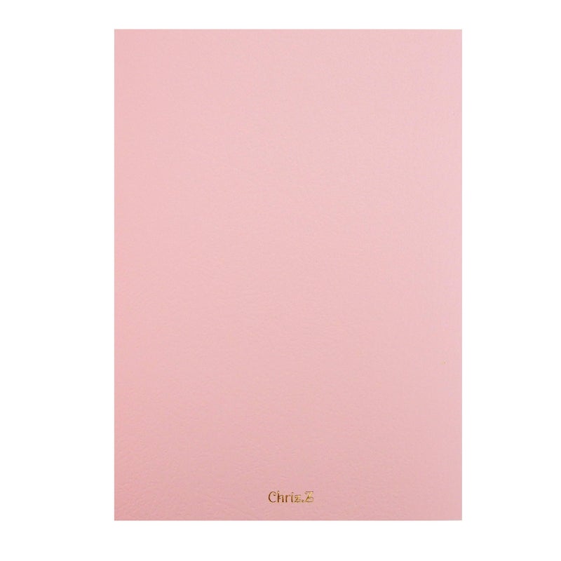 CHRIZ.Z Baby Shower Card - Single Pink Greeting Cards 5" x 7" with Kraft Envelope - Gold Foil Printing "Oh Baby!" for Congratulations Babyshower for Newborn Girl - Blank Inside (Pink) - Image 2